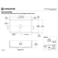 thumbnail image 4 of Gourmetier GKFA301810BC Arcticstone 30-Inch Solid Surface White Stone Apron-Front Single Bowl Farmhouse Kitchen Sink with Strainer in Matte White, 4 of 7