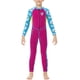 thumbnail image 1 of Greeniant Traje de neopreno para niños de 2,5 MM, de manga larga, de una pieza, para mantener el calor, protección con cremallera frontal, Deportes acuáticos rojo púrpura L, 1 of 6
