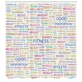 thumbnail image 3 of Ambesonne Fitness Shower Curtain, Psychical Activity Word, 69"Wx75"L, Multicolor, 3 of 3