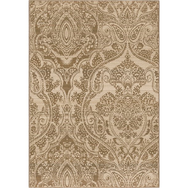 Orian Elegant Revival Area Rugs 3513 Transitional Casual Beige Curves
