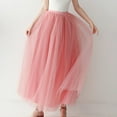 thumbnail image 3 of vigerkar Womens Long Tutu Party Evening Tulle Skirt Pink, One Size, 3 of 4