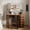 Brown, variant on Corner Makeup Vanity Desk with Lights & Power Outlet, Vanity Table and Stool with 5 Rotating Drawers, 3 Color Lighting, Brightness Adjustable, Dressing Table for Women Girls, White