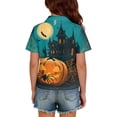 thumbnail image 5 of Boys Girls Short Sleeve Polo Shirt Kids Casual Collar School Uniform Shirts Halloween Ghost Tops 2-13 Years, 5 of 5