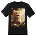 thumbnail image 2 of Plus Size Shirt for Women Black Tops for Women Short Sleeves Shirt for Women Cats T Shirt Crewneck Shirt for Women XL, 2 of 5
