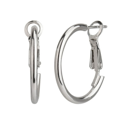 Time and Tru Adult Women's Silver Tone Small Metal Hoop Earring