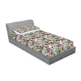thumbnail image 2 of Ambesonne Flower Fitted Sheet & Pillow Sham Set, Botanic Cactus Desert, Twinxl, Multicolor, 2 of 2