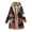 Red, variant on Women 2026 Winter Coat Vintage Boho Coat Warm Fleece Patchwork Jacket Button Up Long Sleeve Hooded Coat with Pocket