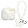 thumbnail image 1 of Auriculares a prueba de golpes con diseño de mariposa y degradado, compatibles con Airpods Pro 2, funda protectora con llavero, bonita funda de dibujos animados para niñas., 1 of 8