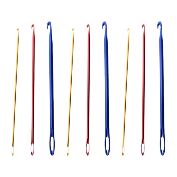 NICEXMAS 9-Piece Aluminum Crochet Hook Set for Beginners and Experienced Knitters, Assorted Colors Included