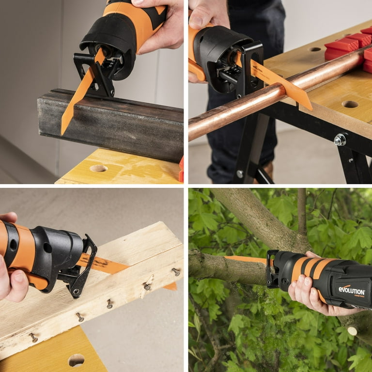 7 Amp Multi-Material Reciprocating Saw with 4-Blades 7 Amp Multi-Material Reciprocating Saw with 4-Blades