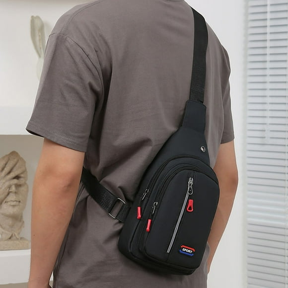 Fiudx Bolso Bandolera Multicompartimento de Gran Capacidad, Cómodo Bandolera con Correa Ajustable, Diseño Ligero E Impermeable, Ideal para Viajes, Negocios y Actividades Al Aire Libre, Ideal Como Reg