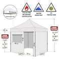 thumbnail image 4 of Eurmax USA 10'x10' Pop-up Canopy Tent Commercial Instant Canopies with 4 Removable Zipper End Side Walls and Roller Bag, Bonus 4 SandBags(Red), 4 of 4