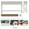thumbnail image 3 of Buffet Cabinet Sideboard Console Table for Entryway, Kitchen Storage Cabinet with 4 Drawers, Bottom Shelf, Home Furniture Console Table, Upgrade Solid Wood Frame & Legs,60"x11"x34", Q15517, 3 of 12