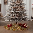 thumbnail image 4 of Lukts Vintage Sunflower and Corn Autumn Print Color Life Christmas Tree Skirt, Winter Holiday Tree Mat Decoration ,Can be Used as A Shawl-36", 4 of 6