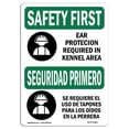 thumbnail image 1 of SignMission OS-SF-A-1218-L-10827 12 x 18 in. OSHA Safety First Sign - Lithium Battery Waste Bilingual, 1 of 1