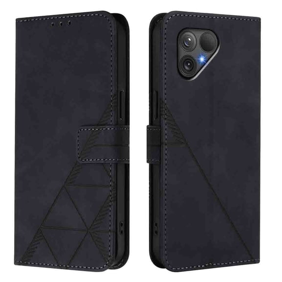 Phone Case for Fairphone 5 Wallet PU Leather Case with Card Slots Kickstand Shockproof Magnetic Flip Phone Cover, Black