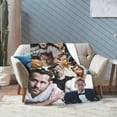 thumbnail image 4 of Blanket Ryan Reynolds Soft and Comfortable Wool Fleece Throw Blankets Gift for Home Decoration Sofa Office car Camping Yoga Travel Home Decoration Cozy Plush Beach, 4 of 5