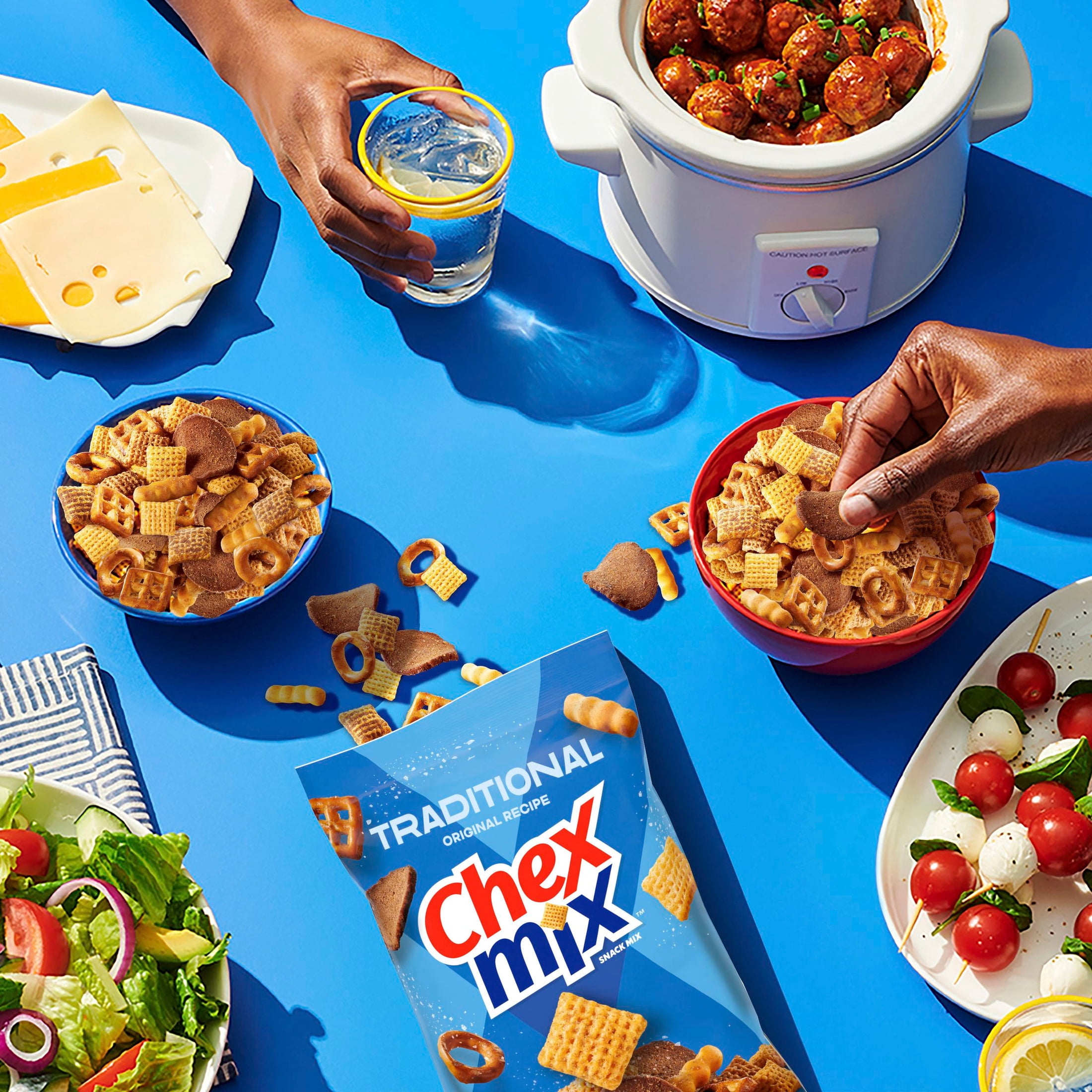 (8 pack) Chex Mix Traditional Original Recipe Snack Mix, Savory Snack Bag, Family Size, 13.5 oz