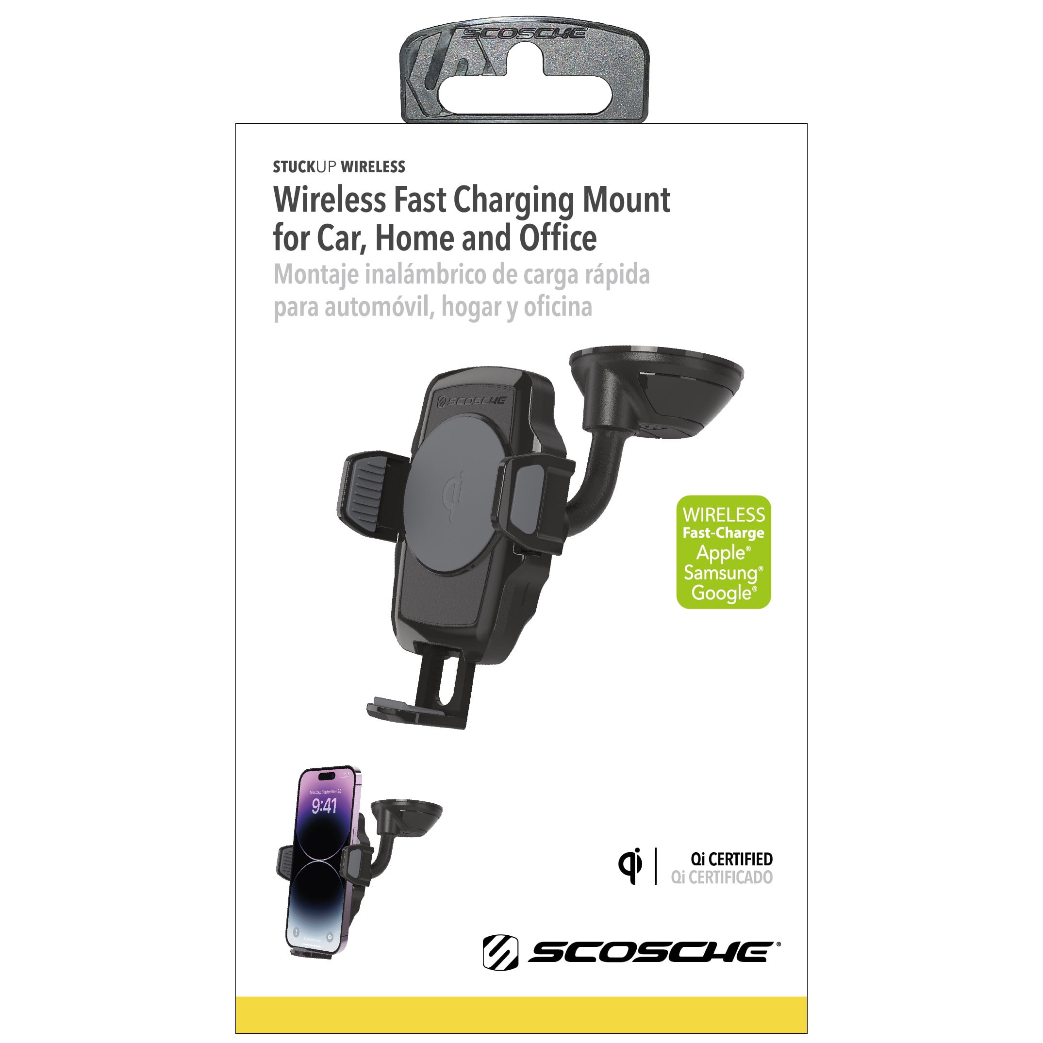 Scosche WDQ2M3-SP Stuckup Universal 10W Qi Wireless Fast Charge