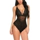 thumbnail image 1 of Lencería de entrepierna para mujer, body de encaje sexy con escote en V profundo, picardías de encaje de una pieza Adepaton WRMH-261-1, 1 of 6