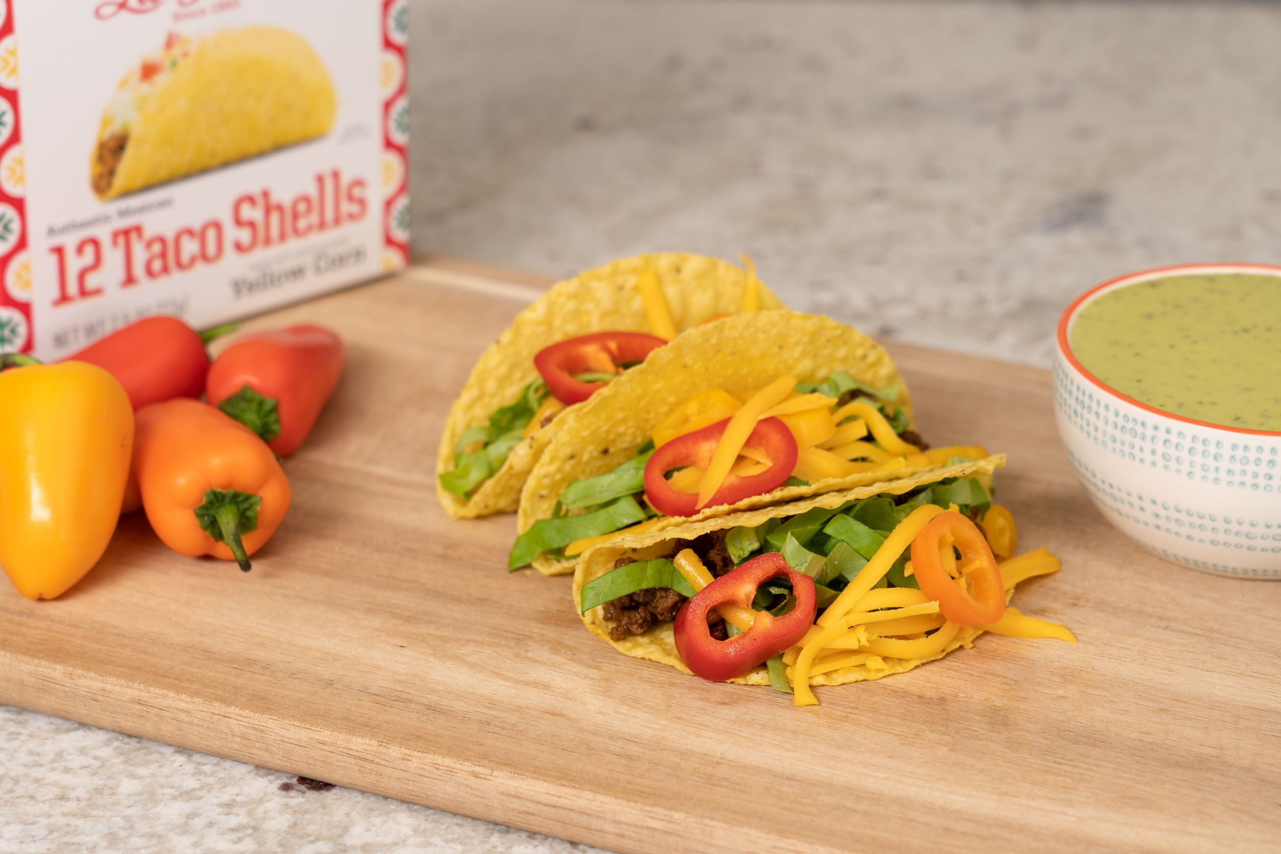 La Tiara Authentic Mexican Hard Taco Shells, 7.6 oz, 36 Count
