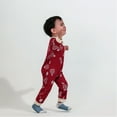 thumbnail image 4 of Odeerbi Christmas Pajamas for Family Baby Boys Girls Toddler Fashion Cute Snowflake Print Romper Parent child Wear Claret, 4 of 8
