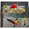 thumbnail image 4 of Paquete de 3 juguetes para masticar pájaros, trituradora de forraje, juguete, trituradora de jaula para loros, juguete para pájaros, lufa, juguete colgante para cacatúa, conure, loro gris african, 4 of 5