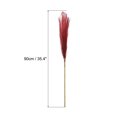 thumbnail image 2 of Unique Bargains 12Pcs Faux Pampas Grass 35.4' Tall 9 Branches Artificial Reed Fluffy Stems for Home Kitchen Vase Red, 2 of 7