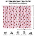 thumbnail image 2 of Nursery Curtains Boys Girls Kids Red Strawberry Fruits Print Pattern Window Drapes for Living Bedroom Playroom Room Decor Rod Pocket 52x84 Inch 2 Panels, 2 of 2