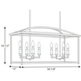thumbnail image 4 of Progress Lighting, Piedmont, 8-Light Linear Chandelier, Burnished Silver, Open Arching Roof, Antique Bronze Finish, 4 of 4