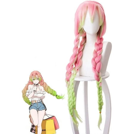 Cosplay nime Demon Slayer Kanroji Mitsuri for Kids Women Halloween Pink