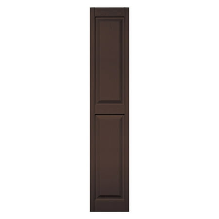 Builders Edge 12W in. Raised Panel Vinyl Shutters