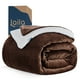 thumbnail image 1 of Cobija Cobertor Aborregado King, Frazada Ultra Suave, 100% Microfibra de Poliéster (Café) Laila Comfort., 1 of 9