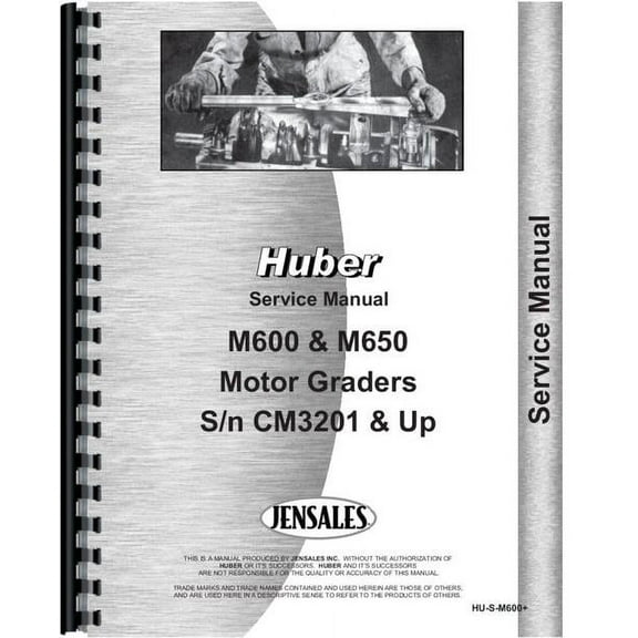 Huber M600 Grader Service Manual