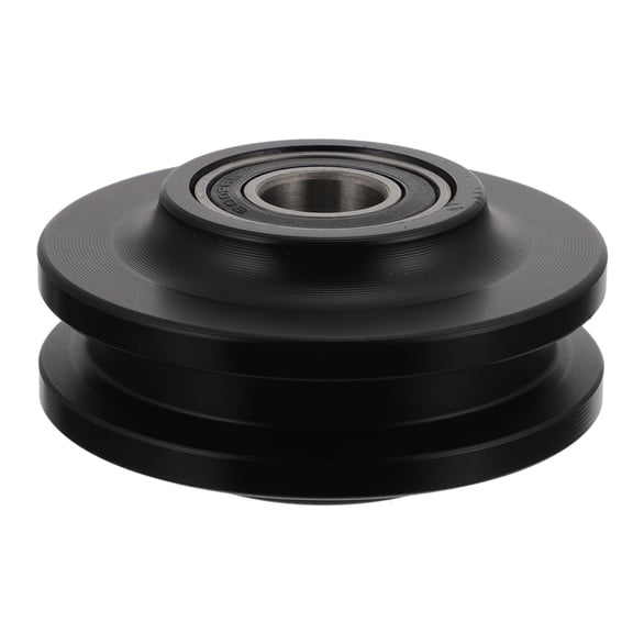 MEIBUTYUP Black Nylon Barn Door Wheel with Guide Pulley for Smooth Sliding and Performance