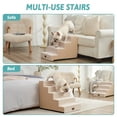 thumbnail image 3 of 5-Tier Extra-Wide Foam Pet Steps, Non-Slip Dog Stairs for High Beds & Sofas with Removable Washable Cover, 3 of 7