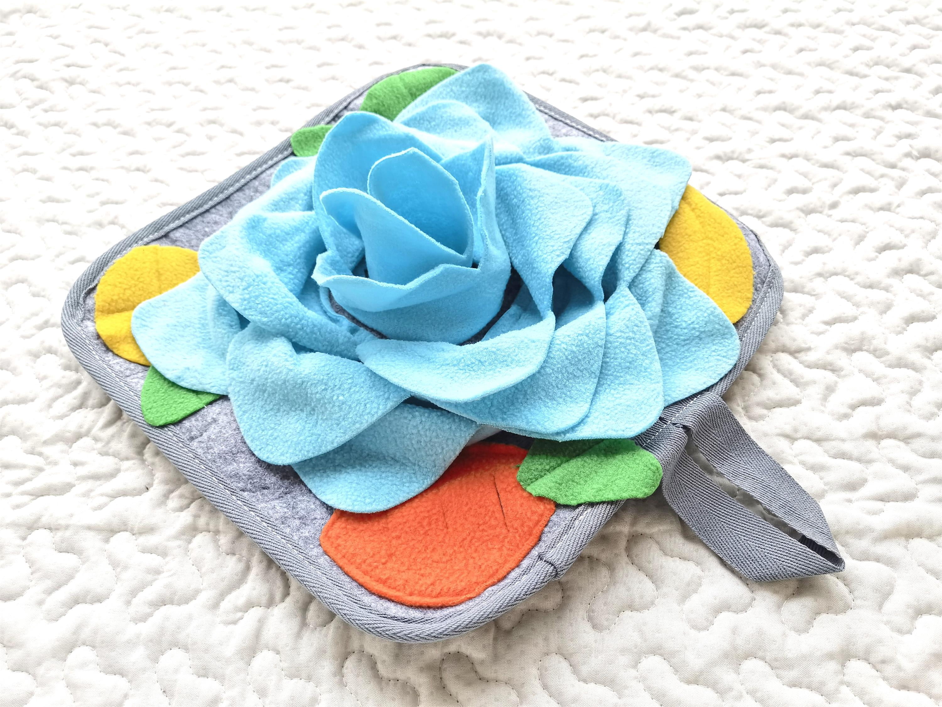 Small Animal Foraging Mat Fleece Snuffle Pad - Interactive Puzzle Toy for Rabbit, Guinea Pig, Rat, Chinchilla, Hamster, Bird
