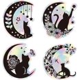 thumbnail image 1 of 4 pegatinas adhesivas láser para ventana, estáticas, con diseño de gato y luna, electrostáticas, de doble cara, 1 of 8