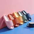thumbnail image 4 of Zapatillas de plataforma antideslizantes para mujer, sandalias de suela suave Eva para playa, ocio, baño interior, Verano, 4 of 4