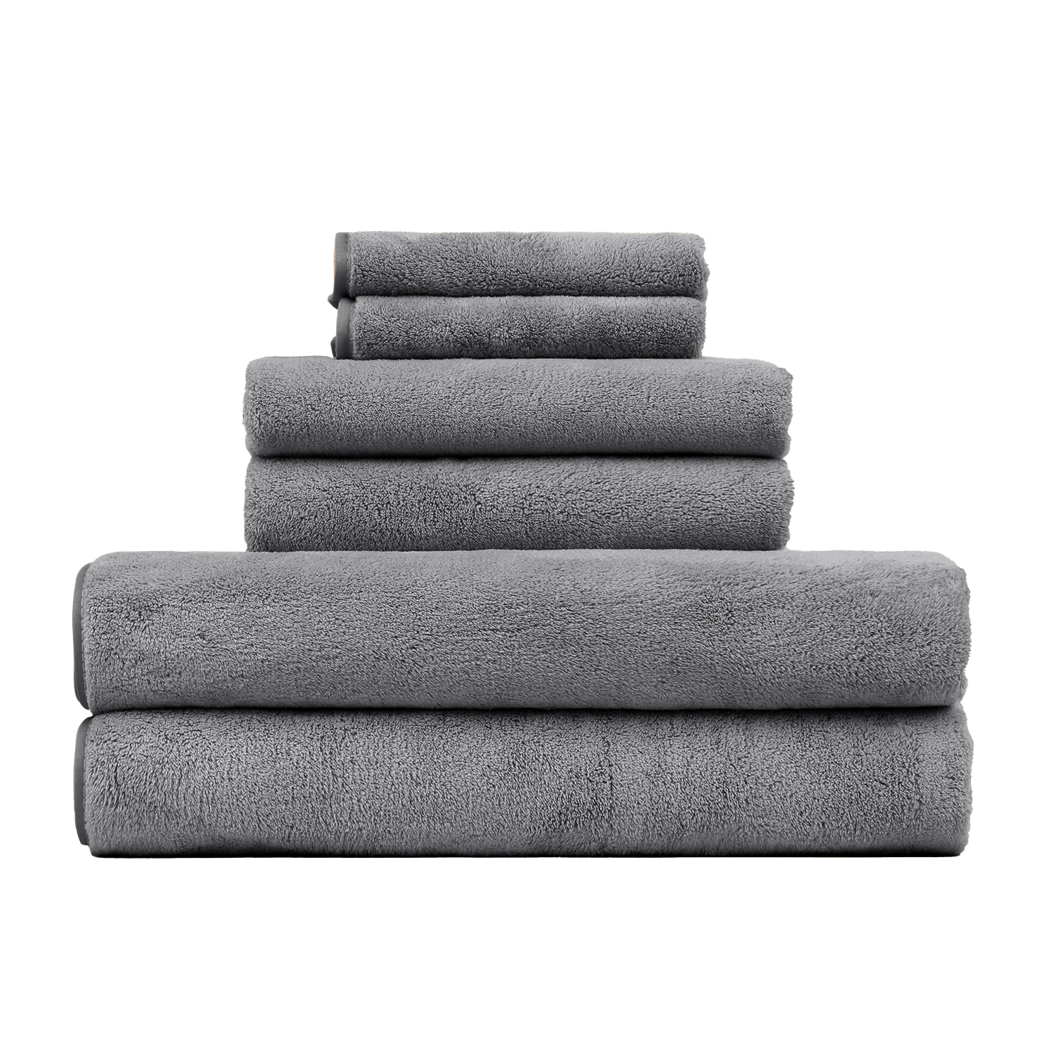 JML Microfiber Bath Towel Set 6 Piece Absorbent & Fast Drying High