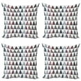 thumbnail image 1 of Ambesonne Grunge Throw Pillow Cover 4 Pack, Egyptian Modern Pyramid, 16", Multicolor, 1 of 6