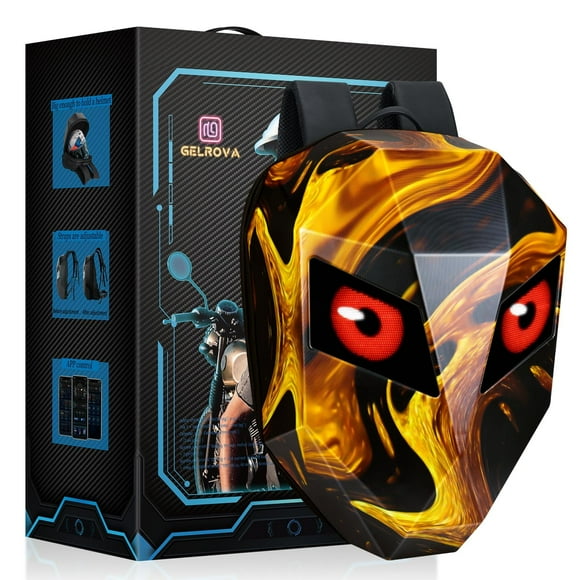 Mochila para moto Gelrova con pantalla LED programable de 19 pulgadas
