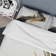 thumbnail image 4 of Designart "Monochrome and Gold Liquid Blend II" Modern Bedding Covert Set - Abstract Liquid Ink Black Abstract Bed Set With 1 Sham, 4 of 6