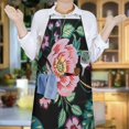 thumbnail image 6 of Pioneer Flower Floral Print Pattern Apron-Garden Aprons for Women with Pockets-Cotton Linen Waterproof Kitchen Cooking Gardening Aprons Adjustable for Kitchen,Cooking,BBQ and Salon 33x27 Inch, 6 of 7