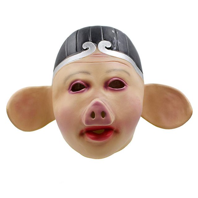Máscara de viaje al oeste de cerdo ocho Jie, cubierta de cabeza de látex para dos hermanos mayores, máscara de cerdo Wuneng, vestido de maquillaje Facial de Mariscal Tianpeng U