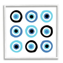 Stupell Industries Traditional Art Deco Evil Eyes Symbolic Spiral Amulets,24 x 24, Design by Martina Pavlova