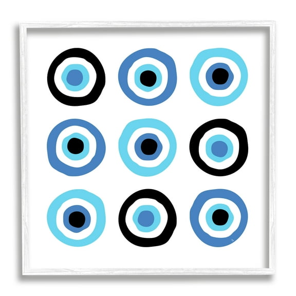 Stupell Industries Traditional Art Deco Evil Eyes Symbolic Spiral Amulets,24 x 24, Design by Martina Pavlova