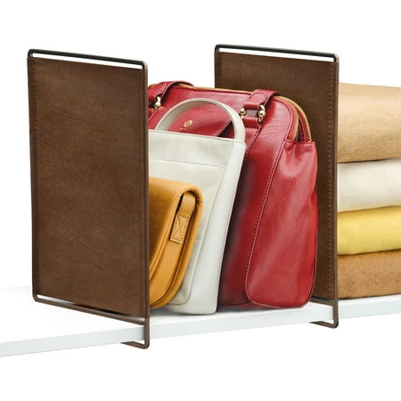 Lynk Vela Shelf Dividers, Closet Shelf Organizer (Set of 2)- Bronze