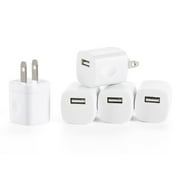 Spark Wireless 5pcs USB AC Universal Power Home Wall Travel Charger Adapter for iPhone 7/7 Plus 6/6 PLUS Samsung HTC Compatible w/ iOS10 (White)??