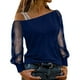 thumbnail image 1 of Top sexy de manga larga con hombros descubiertos para mujer - Diseño con lentejuelas y pedrería - Blusa informal para fiestas de otoño/invierno (S-XXL), 1 of 4